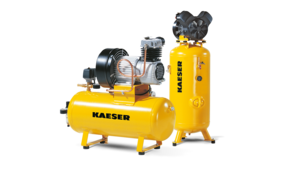 Kuivalt kompresseerivad tööstuslikud kolbkompressorid, horisontaalsed või vertikaalsed