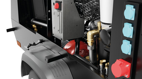 Integreeritud generaator kompressoris Mobilair M59.