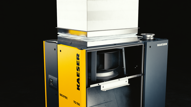 SECOTEC-Jahutuskuivati uuenduseks on radiaalne ventilaator.